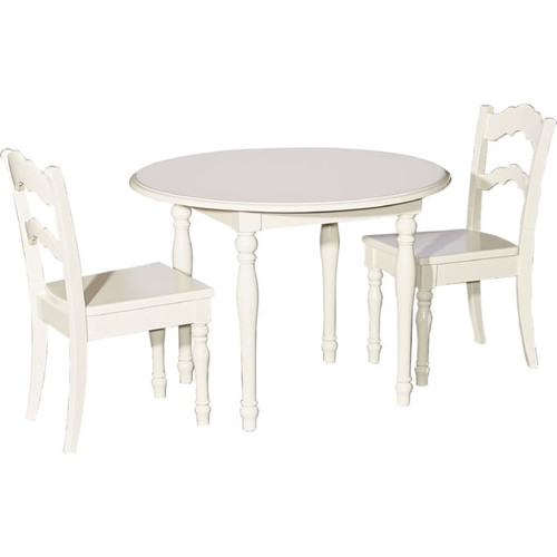 Powell Furniture Torri White Table and 2 Chair Set