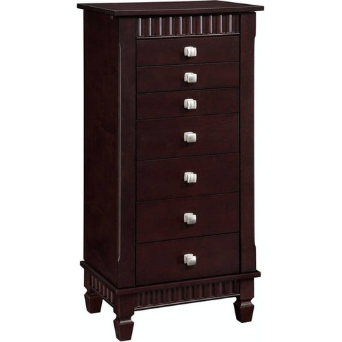 Powell Furniture Merlot Contemporary Jewelry Armoire