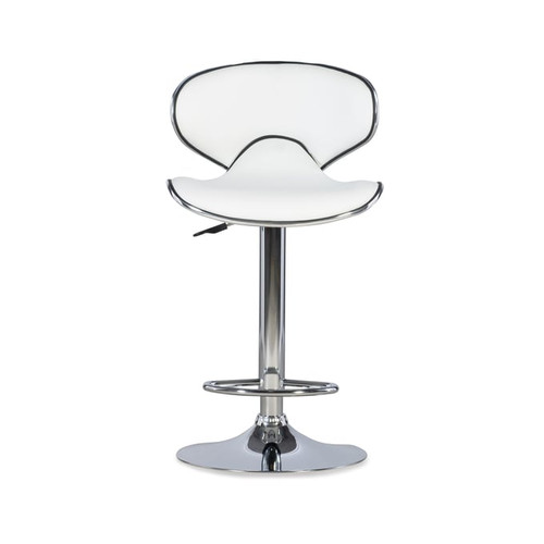 Powell Furniture Rounded Back White Adjustable Bar Stool