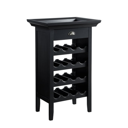 Powell Furniture Tavor Black Wine Cabinet