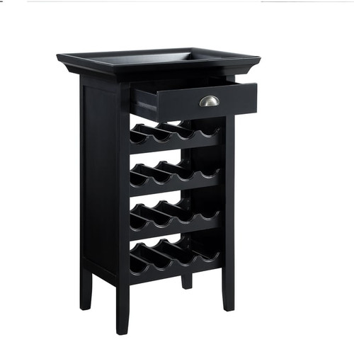 Powell Furniture Tavor Black Wine Cabinet