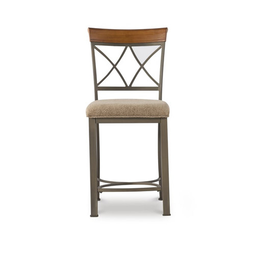 Powell Furniture Hamilton Medium Cherry Taupe Counter Stool