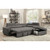 Acme Furniture Thelma Gray Sleeper Sectional and Ottoman