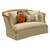 Acme Furniture Daesha Tan Antique Gold Five Pillows Loveseat