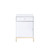 Acme Furniture Ottey White High Gloss Gold Cabinet
