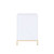 Acme Furniture Ottey White High Gloss Gold Cabinet