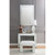 Acme Furniture Nysa Ivory Mirrored Vanity Stool