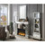 Acme Furniture Nysa Mirrored Fireplace