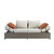 Acme Furniture Salena Beige Gray Patio Sofa and Ottoman