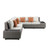 Acme Furniture Salena Beige Gray Patio Sectional and Cocktail Table