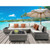 Acme Furniture Salena Beige Gray Patio Sectional and Cocktail Table