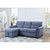 Acme Furniture Haruko Blue Reversible Storage Sleeper Sectional Sofa
