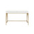 Acme Furniture Lightmane White High Gloss Gold Office Desk