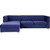 Acme Furniture Sullivan Navy Blue Sectional Sofas