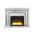 Acme Furniture Noralie Clear Glass Faux Diamonds Fireplace