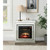 Acme Furniture Noralie Mirrored Mirror Fireplace