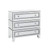 Acme Furniture Noor Mirrored Faux Diamonds 3 Drawers Cabinet