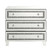 Acme Furniture Noor Mirrored Faux Diamonds 3 Drawers Cabinet