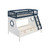 Acme Furniture Farah Navy Blue White Twin Over Full Bunk Bed
