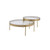 Acme Furniture Andover Clear Gold 2pc Nesting Tables