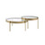 Acme Furniture Andover Clear Gold 2pc Nesting Tables