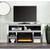 Acme Furniture Noralie Mirrored TV Stand with Open Storage Fireplace