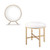 Acme Furniture Midriaks White Gold Mirror and Stool