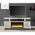 Acme Furniture Noralie Mirrored Diamonds TV Stand with Fireplace
