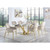 Acme Furniture Barnard Clear Mirrored Gold Dining Table