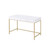Acme Furniture Ottey White High Gloss Gold Vanity Desk