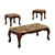 Furniture of America Lechester Dark Oak Ivory 3pc Coffee Table Set