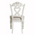 Home Elegance Cinderella Gray White Writing Desk Chair