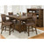 Jofran Furniture Cannon Valley Distressed Medium Brown Storage Dining Table