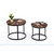 Progressive Furniture Layover Tan Black 2pc Bunching Table