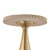 TOV Furniture Celeste Natural Stone Gold Ribbed Side Table
