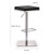 TOV Furniture Bari Black Grey White Adjustable Barstools