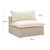 TOV Furniture Cali Cream Natural Brown Wicker Outdoor Armless Chair
