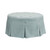 Olliix Martha Stewart Terri Zara Blue Skirted Tufted 32 Inch Round Ottoman