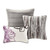 Olliix Madison Park Serena Grey Sateen Printed 7pc Comforter Sets
