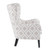 Olliix Madison Park Arianna Grey White Swoop Wing Chair