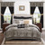 Olliix Madison Park Essentials Michelle Black Jacquard 24pc Comforter Sets