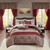 Olliix Madison Park Essentials Delaney Red Jacquard 24pc Comforter Sets