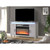 Galaxy Home Perla Milky White TV Stand With Electric Fireplace