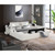 Galaxy Home Zoya White Faux Leather Beds