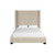 Bernards Luca Cream Velvet Pleated Platform Beds