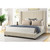 Bernards Luca Cream Velvet Pleated Platform Beds