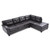 Glory Furniture Gallant Cappuccino Faux Leather Sectional