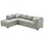 Glory Furniture Malone Contemporary Gray Faux Leather Sectionals