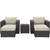 Modway Furniture Convene 5pc Outdoor Patio Chairs and Ottomans