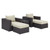 Modway Furniture Convene 5pc Outdoor Patio Chairs and Ottomans